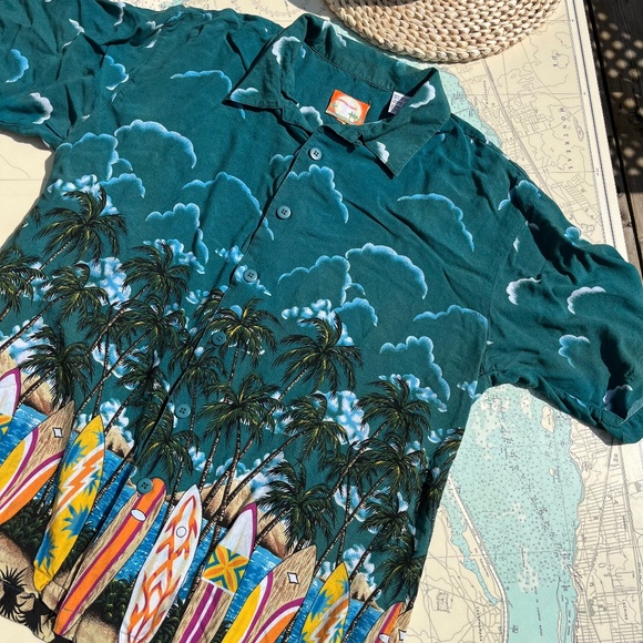Vinage Bermuda Cruz Hawaiian Surf Shirt - Picture 1 of 5